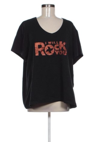 Γυναικείο t-shirt Unbranded, Μέγεθος 3XL, Χρώμα Μαύρο, Τιμή 10,99 €, #136871266