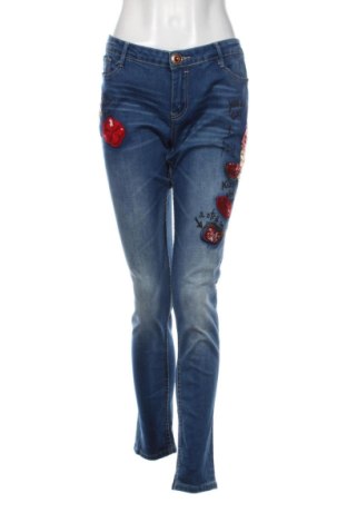 Damskie jeansy Desigual, Rozmiar XL, Kolor Niebieski, Cena 189,99 zł, #136708666