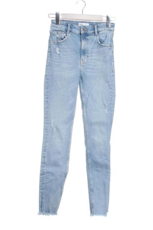 Damskie jeansy Zara, Rozmiar XS, Kolor Niebieski, Cena 75,99 zł, #136782224