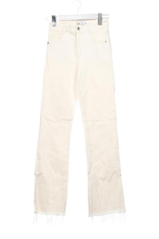 Blugi de femei Zara, Mărime XXS, Culoare Ecru, Preț 81,99 Lei, #136785638
