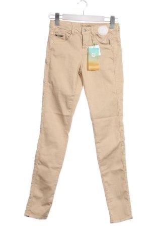 Damskie jeansy Bershka, Rozmiar XS, Kolor Beżowy, Cena 93,99 zł, #136662963