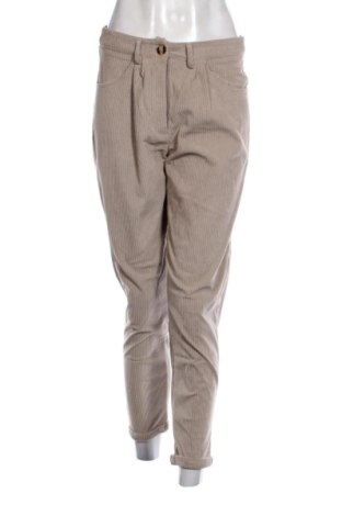 Pantaloni de velvet de femei Fisherfield, Mărime S, Culoare Bej, Preț 67,00 Lei, #136816787