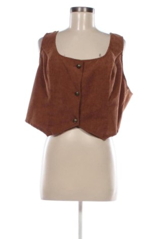Vestă de femei SHEIN, Mărime 3XL, Culoare Maro, Preț 82,99 Lei, #136807788