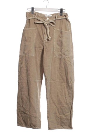 Pantaloni de femei Pull&Bear, Mărime L, Culoare Bej, Preț 55,99 Lei, #136722842