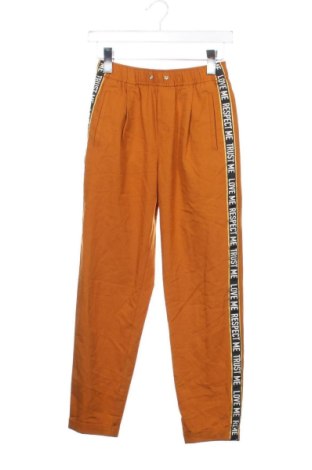 Pantaloni de femei Bershka, Mărime XS, Culoare Portocaliu, Preț 49,99 Lei, #136778354
