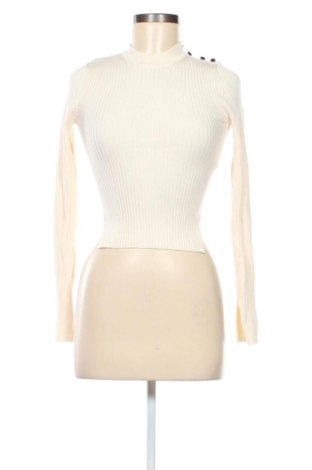 Pulover de femei Bershka, Mărime XS, Culoare Ecru, Preț 78,20 Lei, #136855105