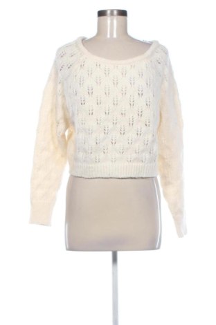 Дамски пуловер Bershka, Размер L, Цвят Екрю, Цена 19,42 €, #136858817