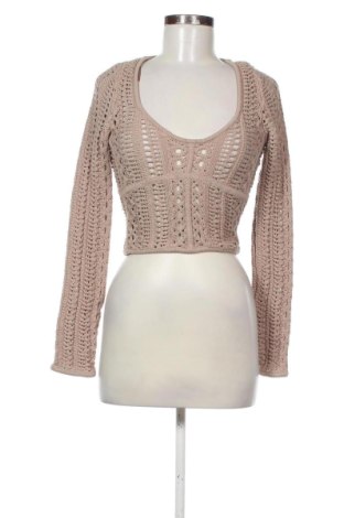 Дамски пуловер Bershka, Размер S, Цвят Бежов, Цена 12,27 €, #136850108