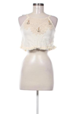 Top de femei Pull&Bear, Mărime S, Culoare Ecru, Preț 68,99 Lei, #136805500