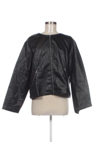 Дамско кожено яке SHEIN, Размер XXL, Цвят Черен, Цена 11,75 €, #136843448