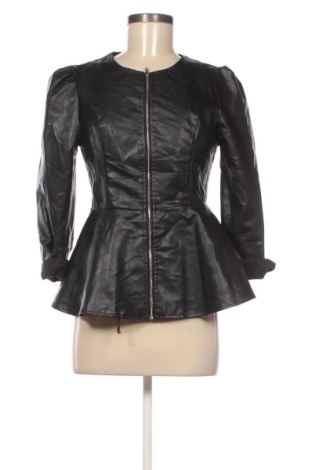 Дамско кожено яке SHEIN, Размер S, Цвят Черен, Цена 12,78 €, #136844622