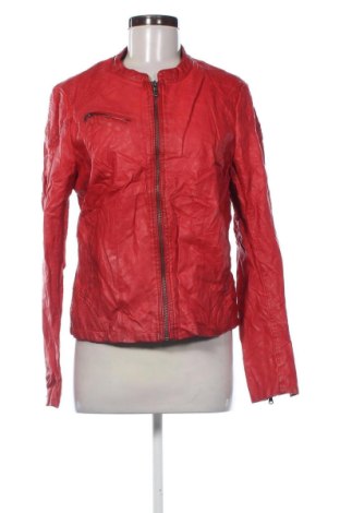 Дамско кожено яке Promod, Размер S, Цвят Червен, Цена 18,40 €, #136780395