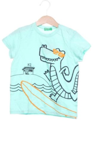 Παιδικό μπλουζάκι United Colors Of Benetton, Μέγεθος 4-5y/ 110-116 εκ., Χρώμα Πράσινο, Τιμή 3,99 €, #136746745