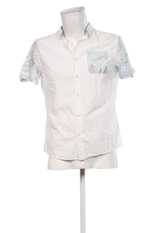 Męska koszula Bershka, Rozmiar M, Kolor Biały, Cena 56,53 zł, #136669796