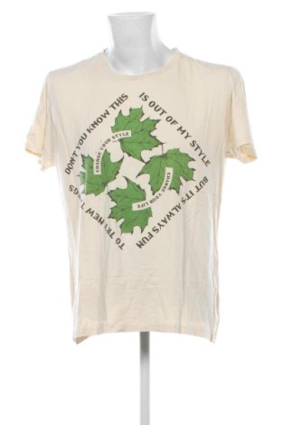 Męski T-shirt Flare, Rozmiar L, Kolor ecru, Cena 58,94 zł, #136780921