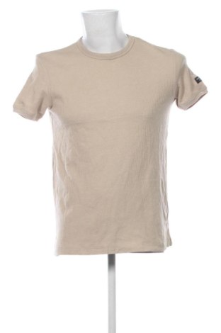 Tricou de bărbați Bershka, Mărime S, Culoare Bej, Preț 45,99 Lei, #136784645