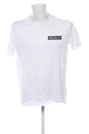 Męski T-shirt Replay, Rozmiar XXL, Kolor Biały, Cena 185,99 zł, #136788609