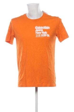Męski T-shirt Calvin Klein, Rozmiar L, Kolor Pomarańczowy, Cena 107,17 zł, #136830100