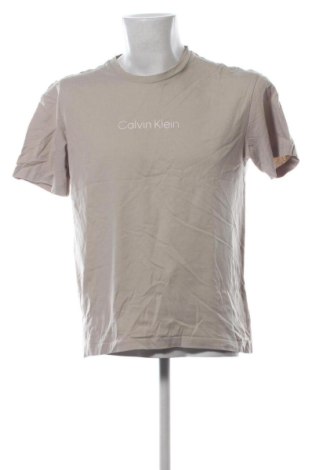 Męski T-shirt Calvin Klein, Rozmiar L, Kolor Beżowy, Cena 97,99 zł, #136834179