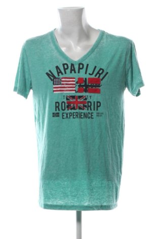 Męski T-shirt Napapijri, Rozmiar 3XL, Kolor Zielony, Cena 129,99 zł, #136874446