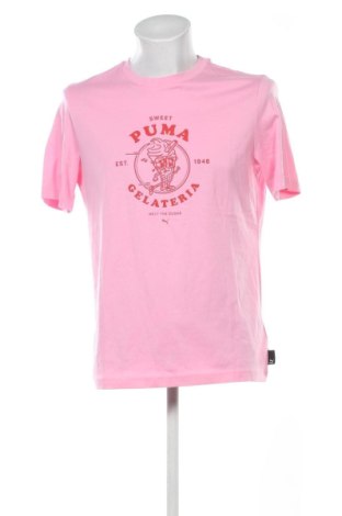 Мъжка тениска PUMA, Размер M, Цвят Розов, Цена 37,40 €, #136813882