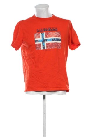 Ανδρικό t-shirt Napapijri, Μέγεθος L, Χρώμα Πορτοκαλί, Τιμή 4,99 €, #136851628