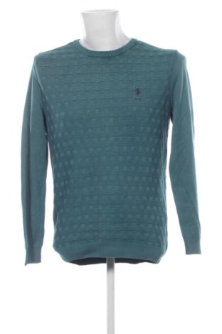 Мъжки пуловер U.S. Polo Assn., Размер L, Цвят Зелен, Цена 67,21 €, #136825792