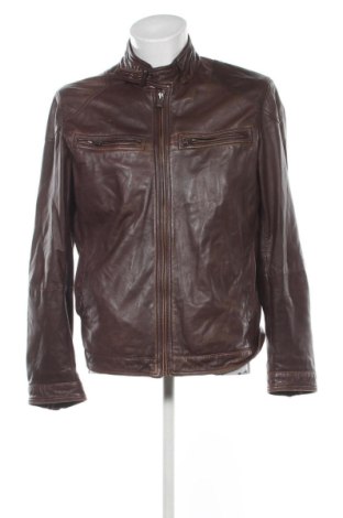 Мъжко кожено яке Massimo Dutti, Размер L, Цвят Кафяв, Цена 124,00 €, #136874138