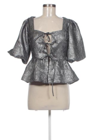 Damen Shirt H&M, Größe M, Farbe Silber, Preis 18,46 €, #136893470