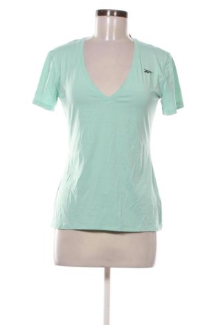 Γυναικείο t-shirt Reebok, Μέγεθος S, Χρώμα Πράσινο, Τιμή 10,87 €, #136845117