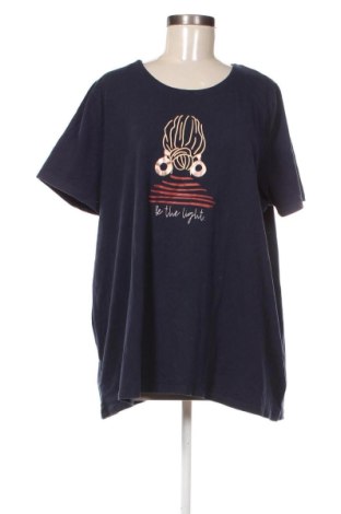 Γυναικείο t-shirt Ulla Popken, Μέγεθος XXL, Χρώμα Μπλέ, Τιμή 14,99 €, #136913530