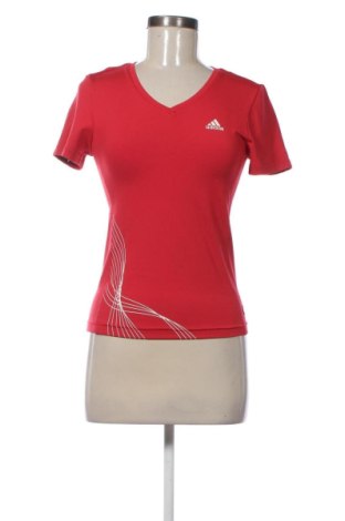 Γυναικείο t-shirt Adidas, Μέγεθος XS, Χρώμα Κόκκινο, Τιμή 15,99 €, #136927647
