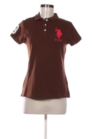 Γυναικείο t-shirt U.S. Polo Assn., Μέγεθος L, Χρώμα Καφέ, Τιμή 9,02 €, #136907074