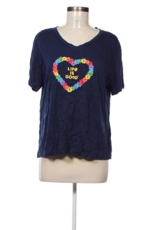 Tricou de femei Life Is Good, Mărime XL, Culoare Albastru, Preț 58,99 Lei, #136908672