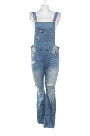 Damski długi kombinezon Bershka, Rozmiar M, Kolor Niebieski, Cena 63,99 zł, #136834293