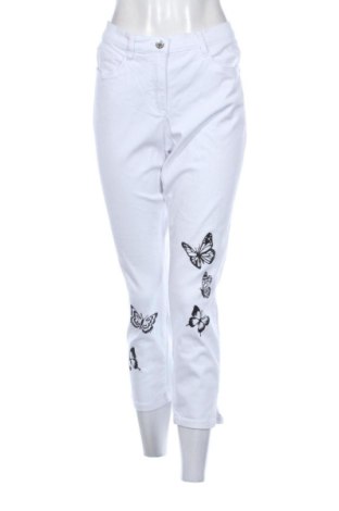 Damskie jeansy Bpc Bonprix Collection, Rozmiar L, Kolor Biały, Cena 98,72 zł, #136799003