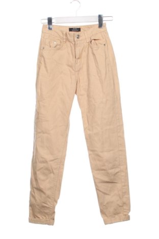 Дамски дънки Bershka, Размер XXS, Цвят Бежов, Цена 14,74 €, #136843349