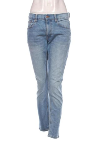 Blugi de femei Bershka, Mărime L, Culoare Albastru, Preț 96,00 Lei, #136906152