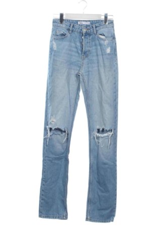 Damskie jeansy Zara, Rozmiar XXS, Kolor Niebieski, Cena 77,09 zł, #136878940