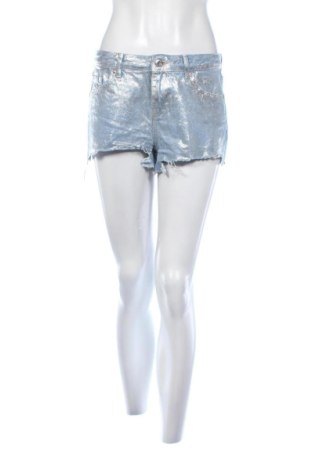 Damskie szorty Bershka, Rozmiar M, Kolor Srebrzysty, Cena 53,58 zł, #136889212