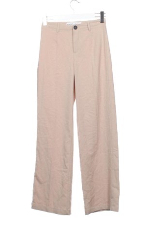 Damskie spodnie Bershka, Rozmiar XS, Kolor Beżowy, Cena 52,99 zł, #136828524