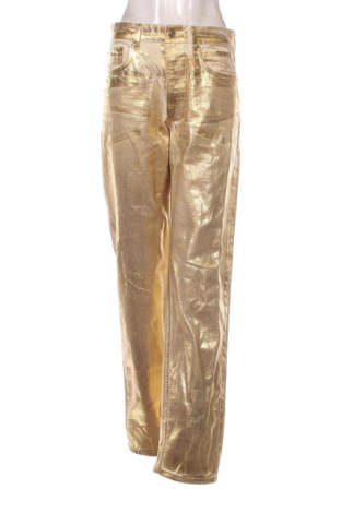 Damskie spodnie Zara, Rozmiar M, Kolor Złocisty, Cena 71,99 zł, #136939007