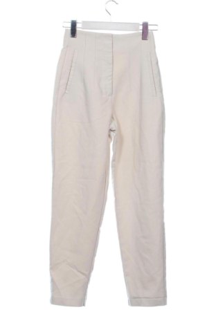 Damskie spodnie Zara, Rozmiar XXS, Kolor ecru, Cena 62,99 zł, #136000871