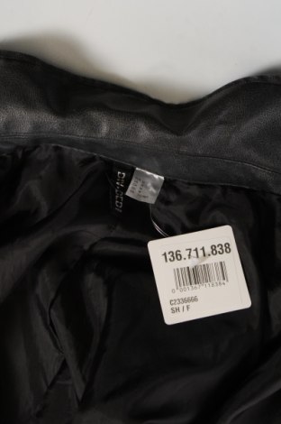 Дамско кожено яке H&M, Размер M, Цвят Черен, Цена 19,42 €, #136711838