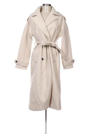 Damski płaszcz Pull&Bear, Rozmiar L, Kolor ecru, Cena 323,99 zł, #136879229
