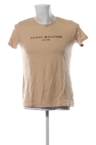 Męski T-shirt Tommy Hilfiger, Rozmiar M, Kolor Beżowy, Cena 113,99 zł, #136823010