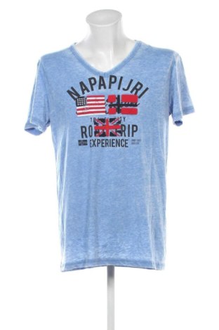 Męski T-shirt Napapijri, Rozmiar 3XL, Kolor Niebieski, Cena 129,99 zł, #136873252