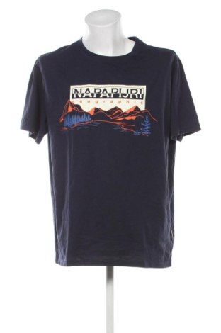 Męski T-shirt Napapijri, Rozmiar 3XL, Kolor Niebieski, Cena 129,99 zł, #136873868