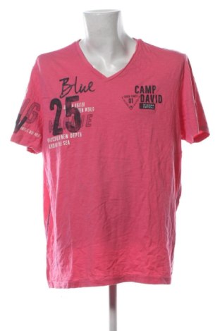 Męski T-shirt Camp David, Rozmiar 3XL, Kolor Różowy, Cena 65,99 zł, #136879260