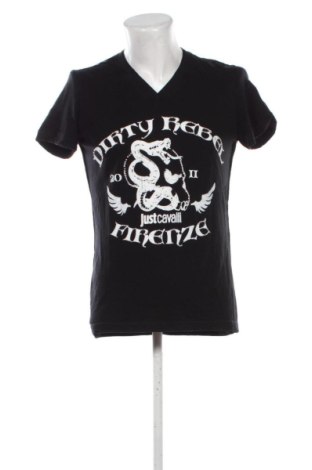 Męski T-shirt Just Cavalli, Rozmiar L, Kolor Czarny, Cena 188,99 zł, #136892299
